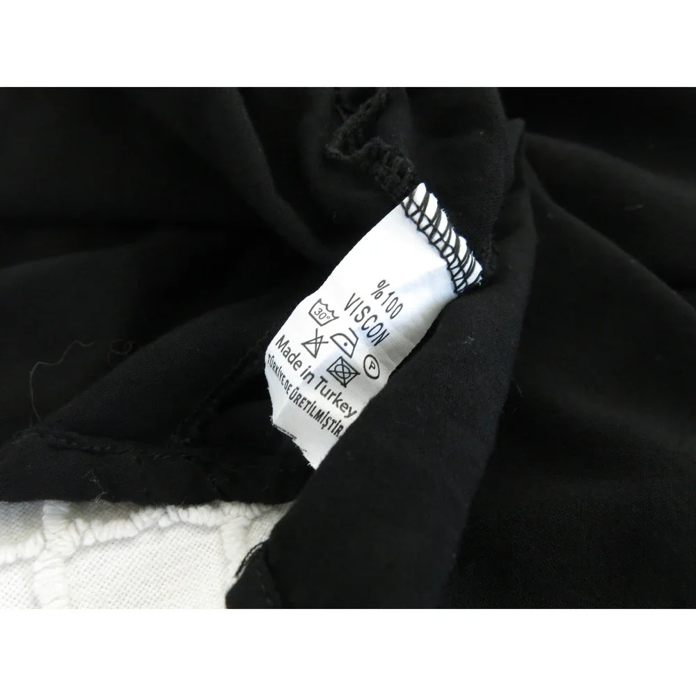 Modap Nhan Vintage Black Embroidered Rayon Maxi Dress 40 XS Whimsigoth Modest - Picture 5 of 8